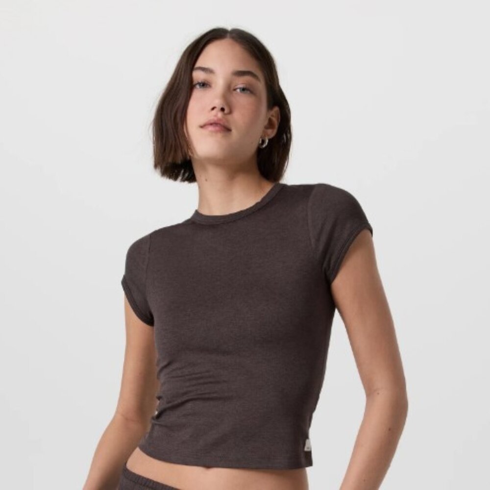 Vuori Halo Baby Tee - Size Small  - Java Heather